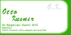 otto kusnir business card